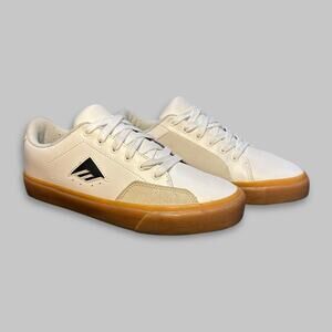 Emerica Temple White & Gum Skate Shoes - Men’s Size 7.5